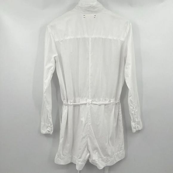 XiRENA White Long Sleeve Romper Button Up Drawstring Waist Lightweight Size XS - Picture 6 of 10